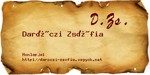 Daróczi Zsófia névjegykártya